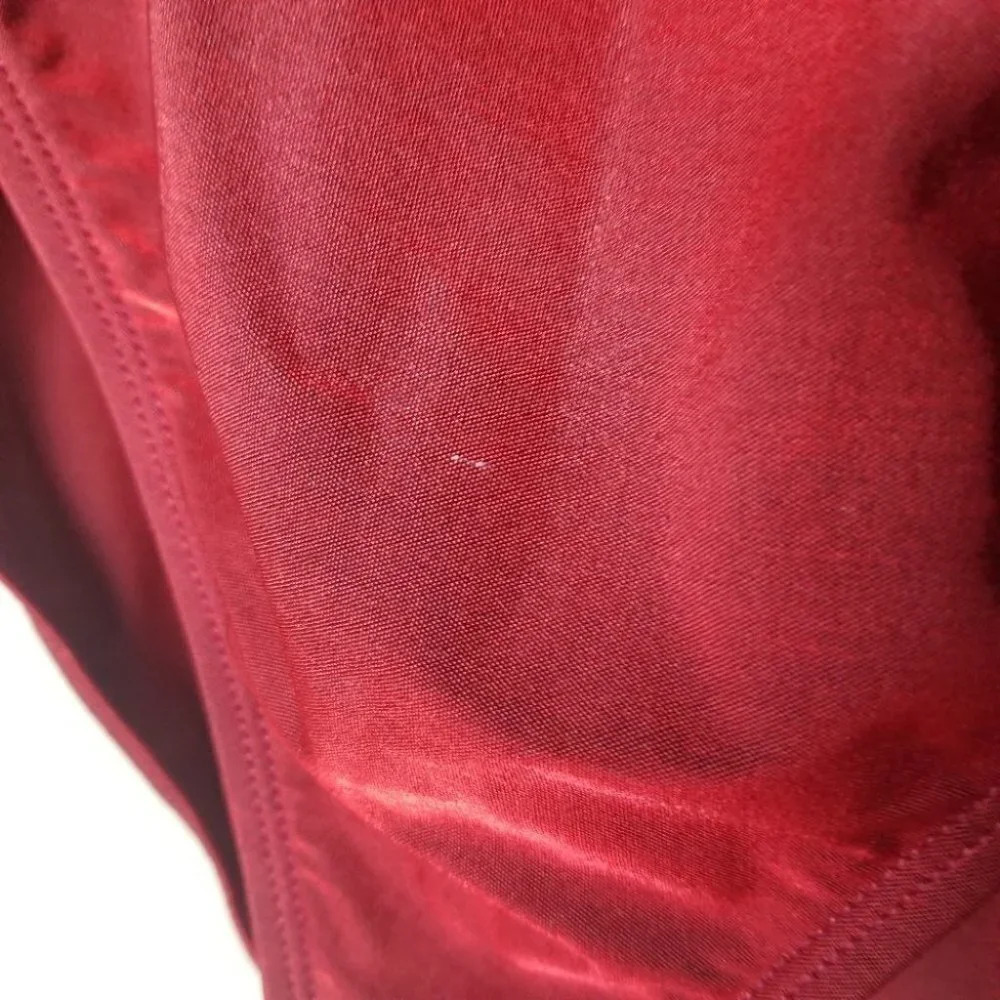 ANNE klein metallic red faux wrap one piece bathing suit - Picture 9 of 9